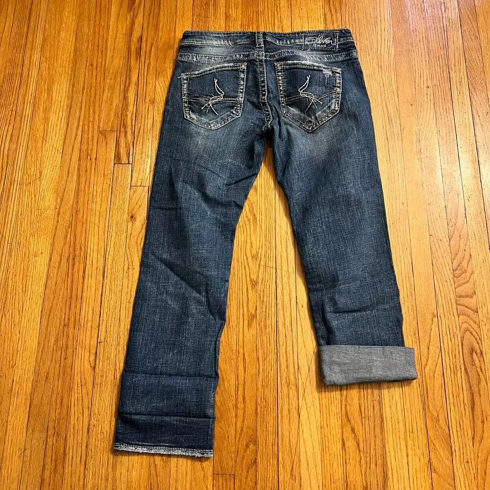 silver jeans